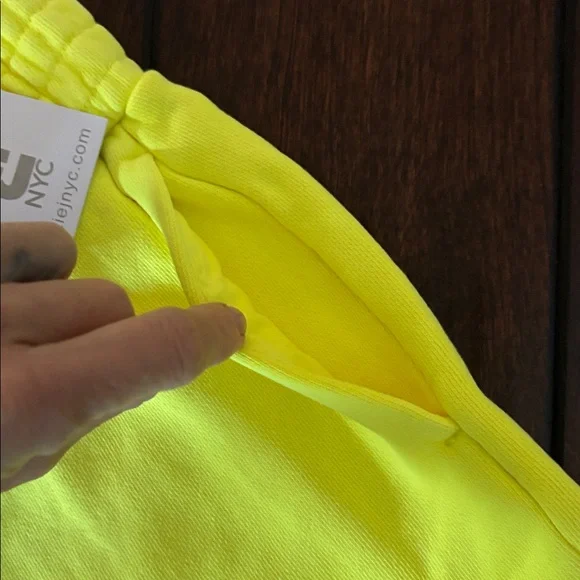 Katie J NYC Bright Yellow Kids Shorts with Prince Peter Malibu tee - Picture 3 of 5